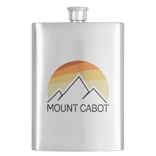 Mount Cabot New Hampshire Retro Flachmann (Vorderseite)