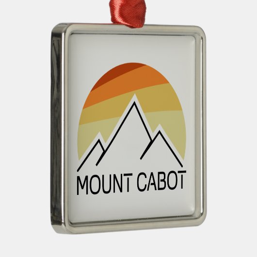 Mount Cabot New Hampshire Retro Ornament Aus Metall (Rechts)