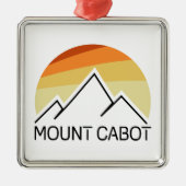 Mount Cabot New Hampshire Retro Ornament Aus Metall (Vorne)