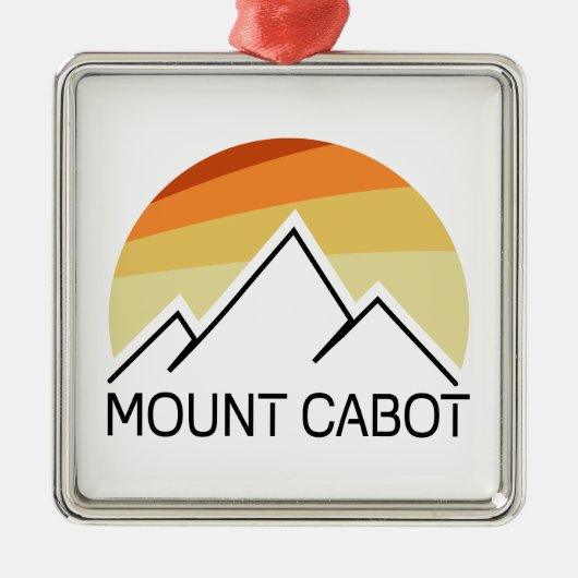 Mount Cabot New Hampshire Retro Ornament Aus Metall (Vorne)