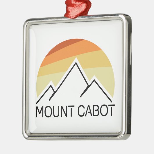 Mount Cabot New Hampshire Retro Ornament Aus Metall (Links)