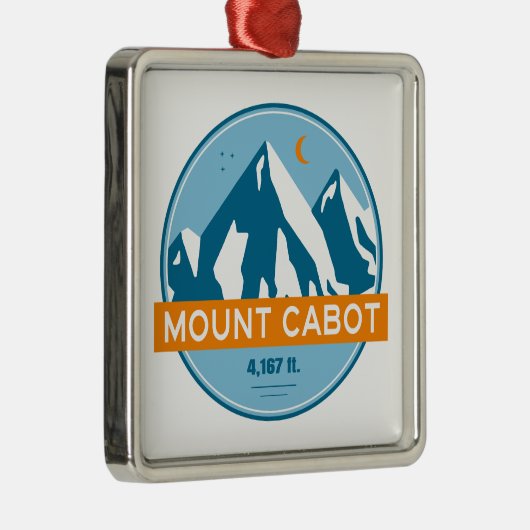 Mount Cabot New Hampshire Stars Moon Ornament Aus Metall (Rechts)