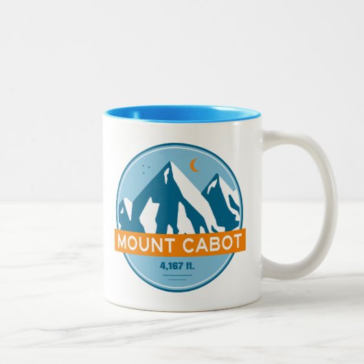 Mount Cabot New Hampshire Stars Moon Zweifarbige Tasse (Rechts)