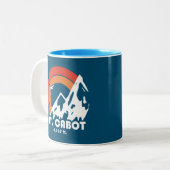 Mount Cabot New Hampshire Sun Eagle Zweifarbige Tasse (Vorderseite Links)