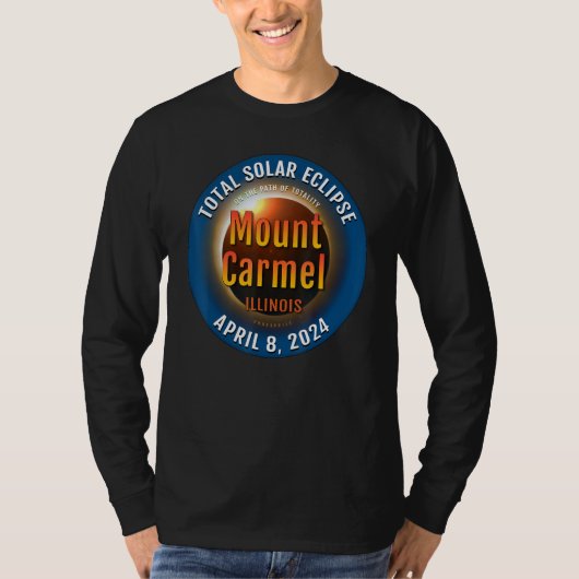 Mount Carmel Illinois IL Total Solar Eclipse 2024  T-Shirt (Vorderseite)