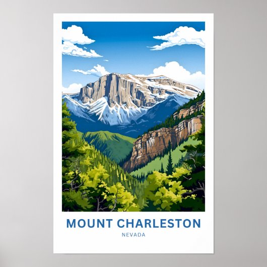 Mount Charleston Nevada Travel Print Poster (Vorne)