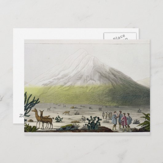Mount Chimborazo, Ecuador, aus "Le Costume Ancien Postkarte (Vorne/Hinten)
