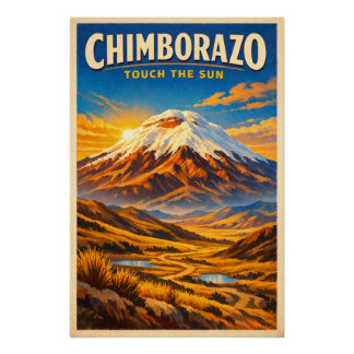 Mount Chimborazo, Ecuador, in a classic Poster