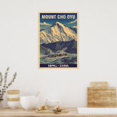Mount Cho Oyu Nepal-China V01 Poster (Küche)