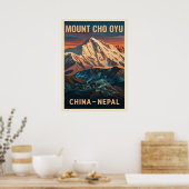 Mount Cho Oyu Nepal-China V02 Poster (Küche)