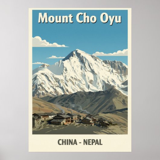 Mount Cho Oyu Nepal-China V03 Poster (Vorne)