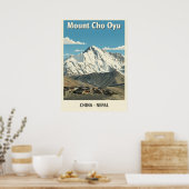 Mount Cho Oyu Nepal-China V03 Poster (Küche)