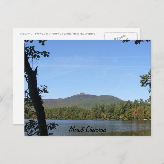 Mount Chocorua & Chocorua Lake, New Hampshire Postkarte (Vorne/Hinten)