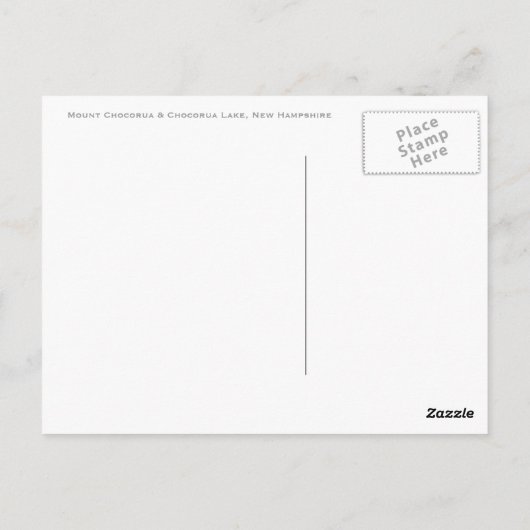 Mount Chocorua & Chocorua Lake, New Hampshire Postkarte (Rückseite)