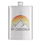 Mount Chocorua New Hampshire Retro Flachmann (Vorderseite)