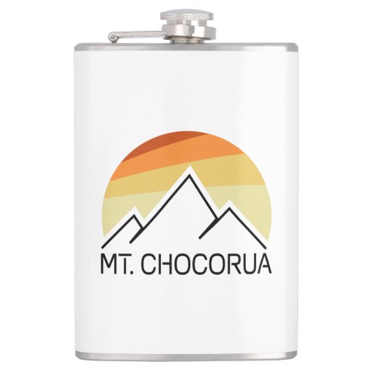 Mount Chocorua New Hampshire Retro Flachmann (Vorderseite)