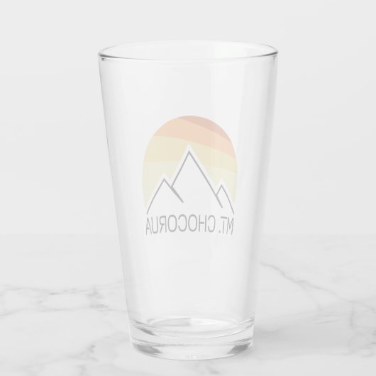 Mount Chocorua New Hampshire Retro Glas (Rückseite)