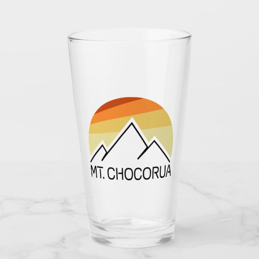 Mount Chocorua New Hampshire Retro Glas (Vorderseite)
