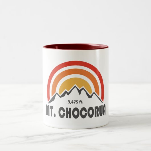 Mount Chocorua New Hampshire Zweifarbige Tasse (Mittel)