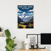 Mount Cook (Aoraki) Neuseeland V02 Poster (Heimbüro)