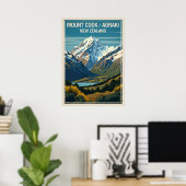 Mount Cook (Aoraki) Neuseeland V03 Poster (Heimbüro)