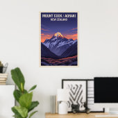 Mount Cook (Aoraki) Neuseeland V05 Poster (Heimbüro)