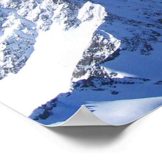 Mount Cook (Aoraki) Peak, Neuseeland Poster (Ecke)