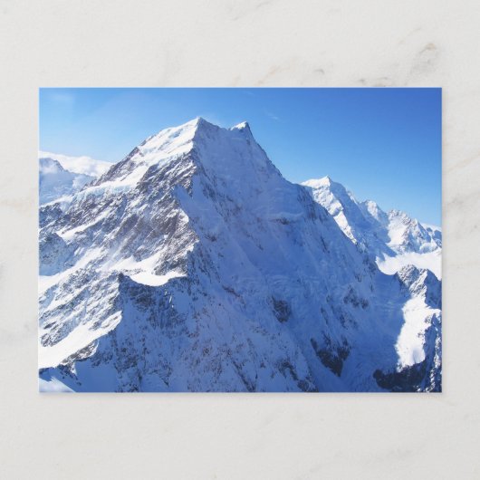 Mount Cook (Aoraki) Peak, Neuseeland Postkarte (Vorderseite)