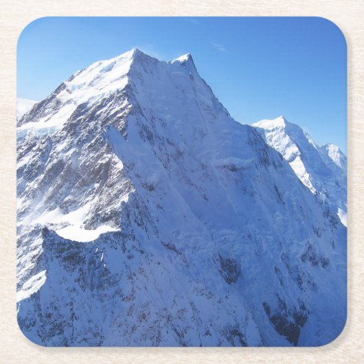 Mount Cook (Aoraki) Peak, Neuseeland Rechteckiger Pappuntersetzer (Vorderseite)