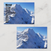 Mount Cook (Aoraki) Peak, Neuseeland Visitenkarte (Vorne/Hinten)