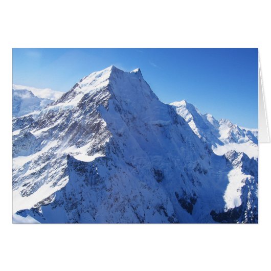 Mount Cook (Aoraki) Peak, New Zealand Card (Vorderseite (Horizontal))
