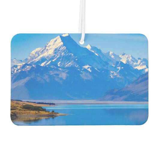 Mount Cook mit Blick auf den Pukaki-See, NZ Autolufterfrischer (Rückseite)