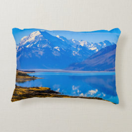 Mount Cook mit Blick auf den Pukaki-See, NZ Dekokissen