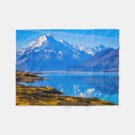 Mount Cook mit Blick auf den Pukaki-See, NZ Fleecedecke