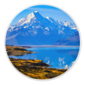 Mount Cook mit Blick auf den Pukaki-See, NZ Keramikknauf (Vorderseite)