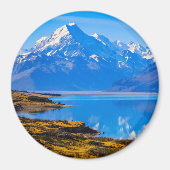 Mount Cook mit Blick auf den Pukaki-See, NZ Magnet (Vorne)