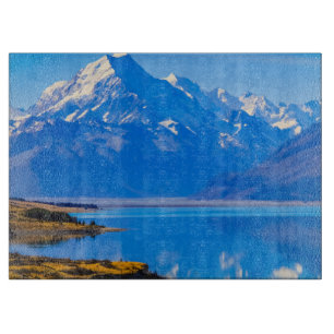 Mount Cook mit Blick auf den Pukaki-See, NZ Schneidebrett