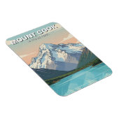 Mount Cook National Park New Zealand Postcard Magnet (Rechte Seite)