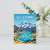 Mount Cook Nationalpark Neuseeland Postkarte (Stehend Vorderseite)