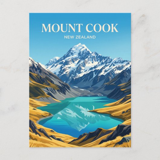 Mount Cook Nationalpark Neuseeland Postkarte (Vorderseite)