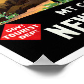 Mount Cook New Zealand Vintage Reise Poster (Ecke)