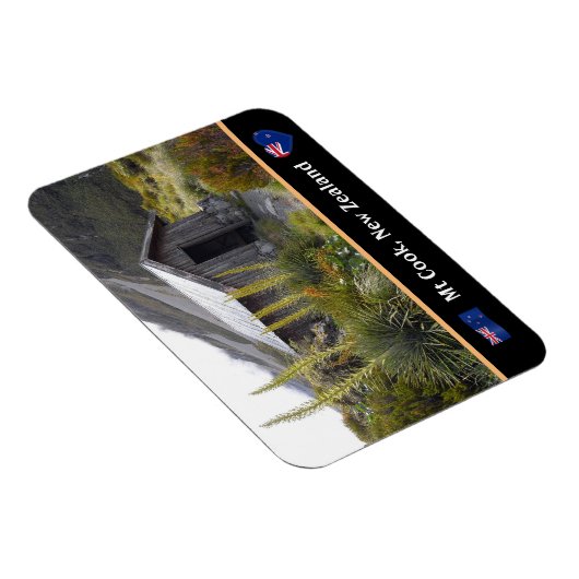 Mount Cook Pfad & Schutzhütte / Neuseeland Magnet (Rechte Seite)