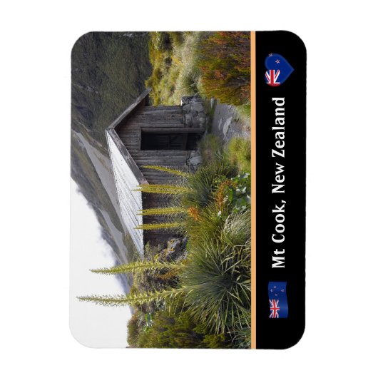 Mount Cook Pfad & Schutzhütte / Neuseeland Magnet (Vertikal)
