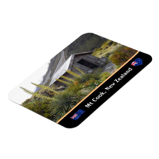 Mount Cook Pfad & Schutzhütte / Neuseeland Magnet (Linke Seite)