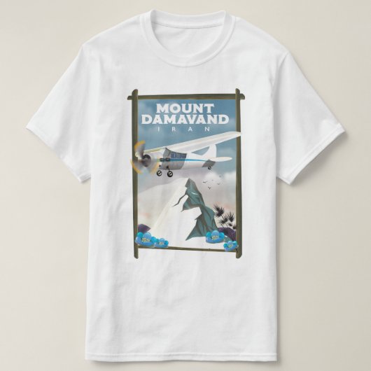 Mount Damavand Iran Reiseplakat. T-Shirt (Design vorne)