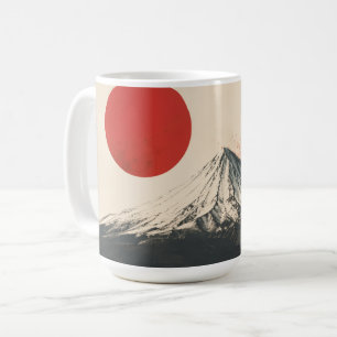 Mount Damavand Minimalistische Wandkunst – Rote So Kaffeetasse