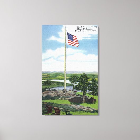 Mount Defiance Giant Flagpole Scene Leinwanddruck (Vorderseite)