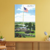 Mount Defiance Giant Flagpole Scene Leinwanddruck (Insitu (Wohnzimmer))