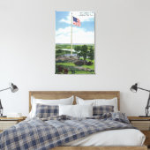 Mount Defiance Giant Flagpole Scene Leinwanddruck (Insitu (Schlafzimmer))