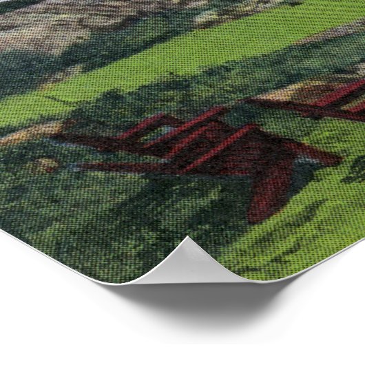 Mount Defiance Giant Flagpole Scene Poster (Ecke)